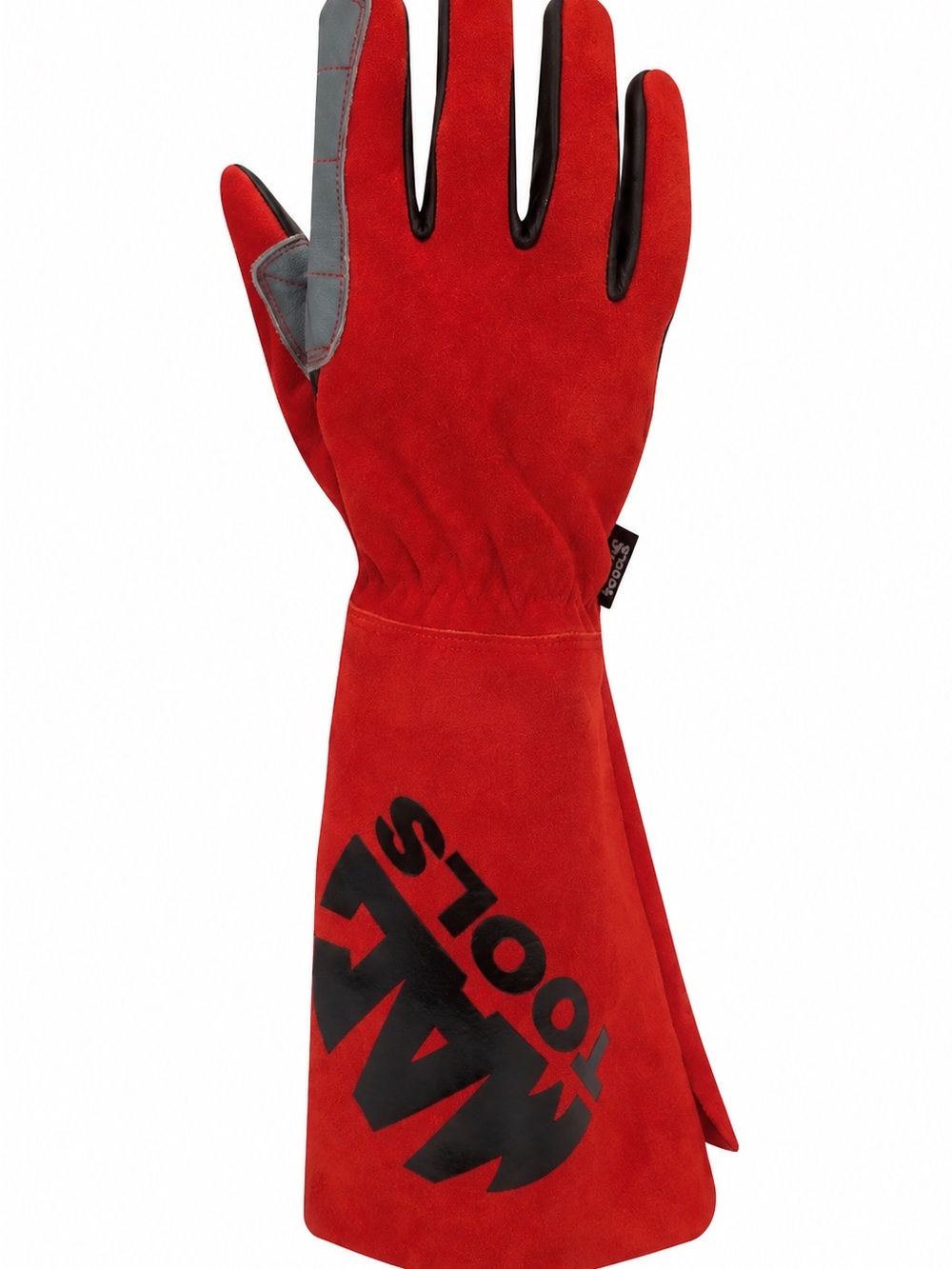 Red Welding Gauntlet Gloves with Long Cuff
